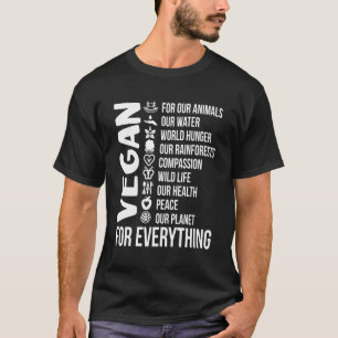 Vegan für alles Gerettet Planet Erde Tag Vegetar T-Shirt