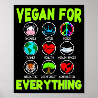 Vegan für alles lustige vegetarische vegane Männer Poster