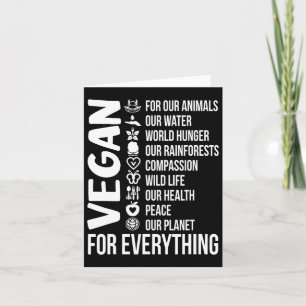 Vegan für alles retten Sie den Planet Erde Tag Veg Karte