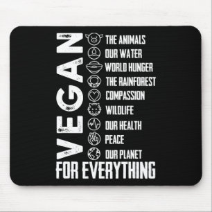 Vegan für alles T Shirt Planetearth Tag Mousepad