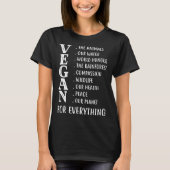 Vegan für alles Vegetarische T-Shirt (Vorderseite)