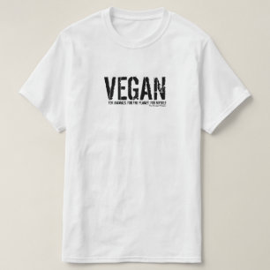 Vegan für das einfache Shirt (weiß)