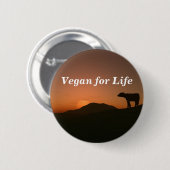 Vegan für das Leben Button (Vorne & Hinten)
