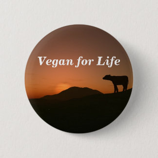 Vegan für das Leben Button