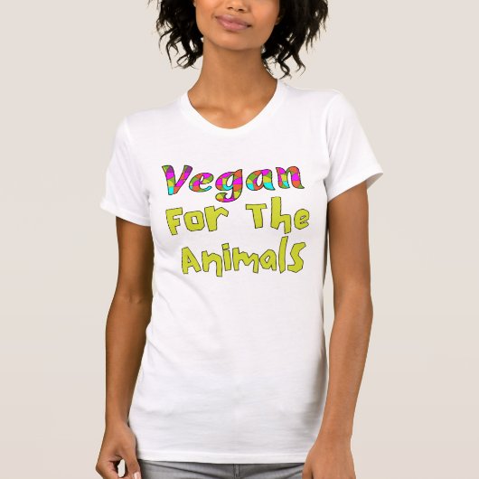 Vegan für den T - Shirt der Tiere, Tierschutzbesti (Vorderseite)
