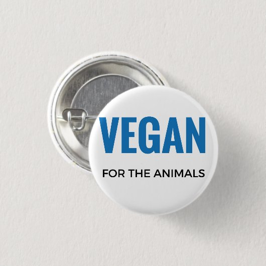 VEGAN FÜR DEN TIER-KNOPF BUTTON (Vorne & Hinten)