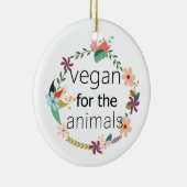 Vegan für den Tierblumenentwurf Keramikornament (Rechts)