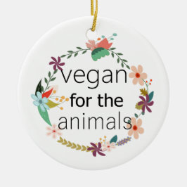 Vegan für den Tierblumenentwurf Keramikornament