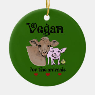 Vegan für die Tier-Verzierung Keramik Ornament