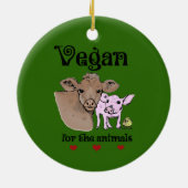 Vegan für die Tier-Verzierung Keramik Ornament (Hinten)