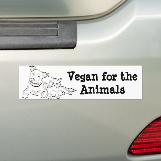 Vegan für die Tiere Autoaufkleber (Auf Auto)