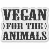 Vegan für die Tiere, Autodekor Aufkleber (Vorderseite)