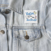 Vegan für die Tiere Button (Beispiel)