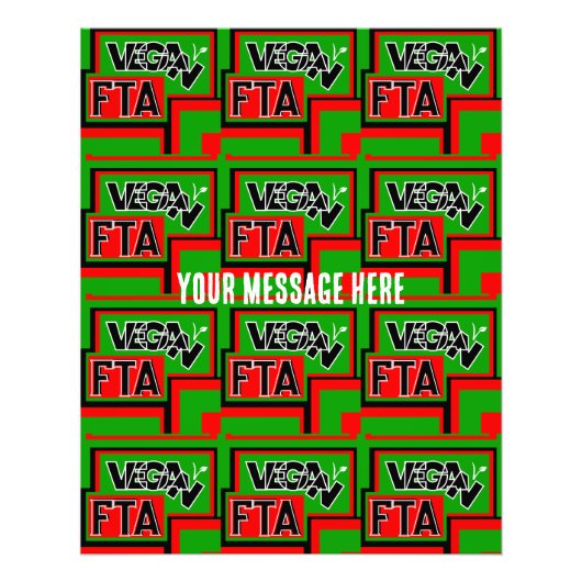 Vegan für die Tiere (FHA) Fotodruck (Vorne)