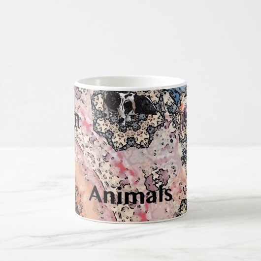 Vegan für die Tiere Kaffeetasse (Mittel)