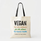 VEGAN, für die Tiere… Tasche (Vorne)