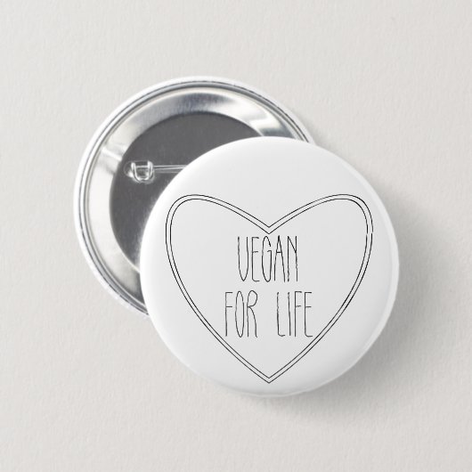 VEGAN FÜR LEBEN-Button-Abzeichen Button (Vorne & Hinten)
