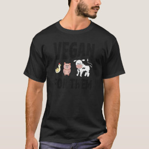 Vegan für sie Ethische Nutztiere Huhn Schwein Co T-Shirt
