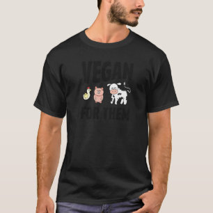 Vegan für sie ethische Nutztiere Huhn Schwein Co T-Shirt