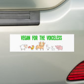 Vegan für stimmlose niedliche Tiere Autoaufkleber (Auf Auto)