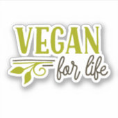 Vegan für T - Shirt Aufkleber (Vorderseite)