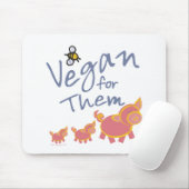 Vegan für Tiere Mousepad (Mit Mouse)