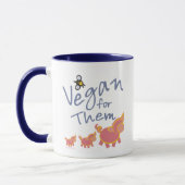 Vegan für Tiere Tasse (Links)