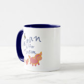 Vegan für Tiere Tasse (Vorderseite Links)
