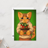 Vegan Gartenkatze Karte (Vorderseite/Rückseite Beispiel)