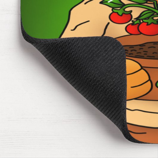 Vegan Gartenkatze Mousepad (Ecke)