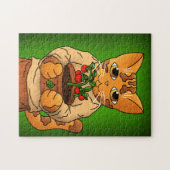 Vegan Gartenkatze Puzzle (Horizontal)