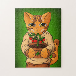 Vegan Gartenkatze Puzzle