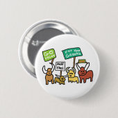 Vegan gehen button (Vorne & Hinten)