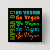 Vegan gehen button (Vorderseite)