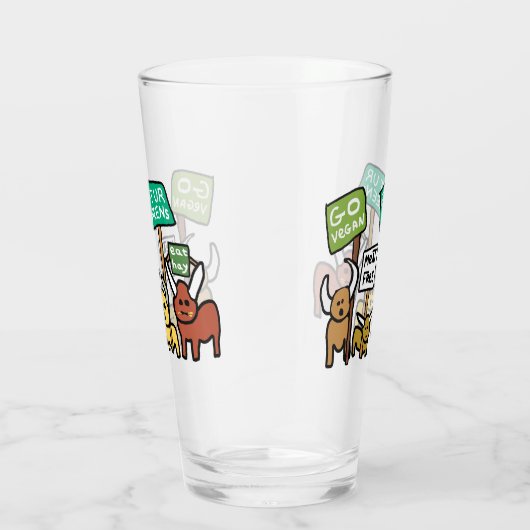 Vegan gehen glas (Rechts)