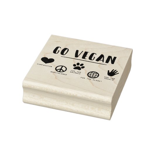 Vegan gehen gummistempel (Stempel)