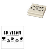 Vegan gehen gummistempel (Stempel)
