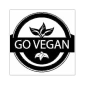 Vegan gehen gummistempel (Prägung)