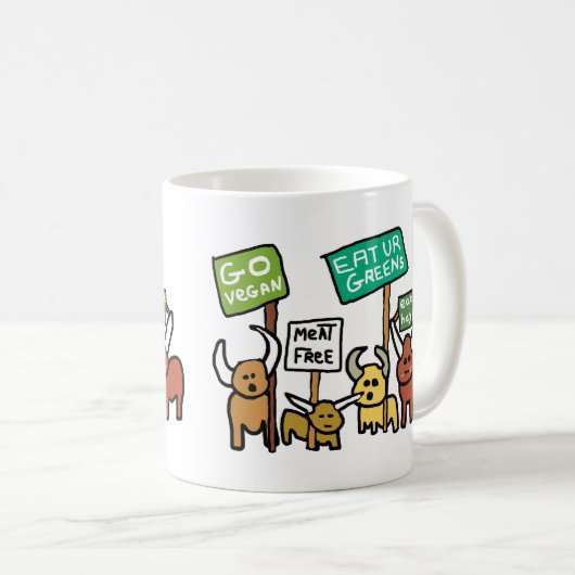 Vegan gehen kaffeetasse (VorderseiteRechts)