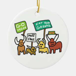 Vegan gehen keramik ornament