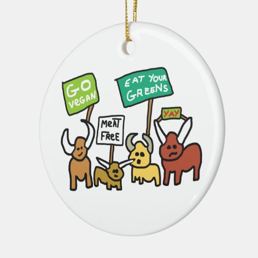 Vegan gehen keramik ornament (Links)