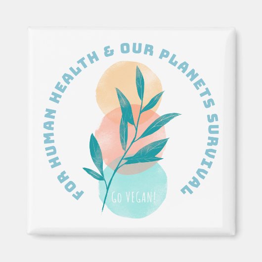 Vegan gehen magnet (Vorne)