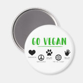 Vegan gehen magnet (Vorderseite/Rückseite)