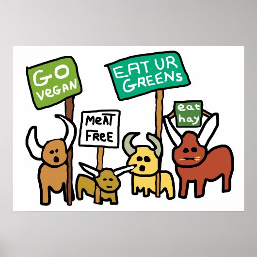 Vegan gehen poster (Vorne)