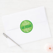 Vegan gehen runder aufkleber (Umschlag)