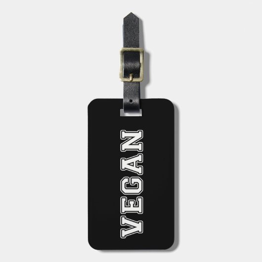 Vegan Gepäckanhänger (Vorderseite vertikal)