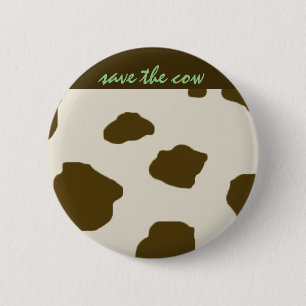 Vegan GERETTET COW Brown Button