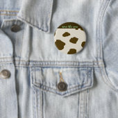 Vegan GERETTET COW Brown Button (Beispiel)
