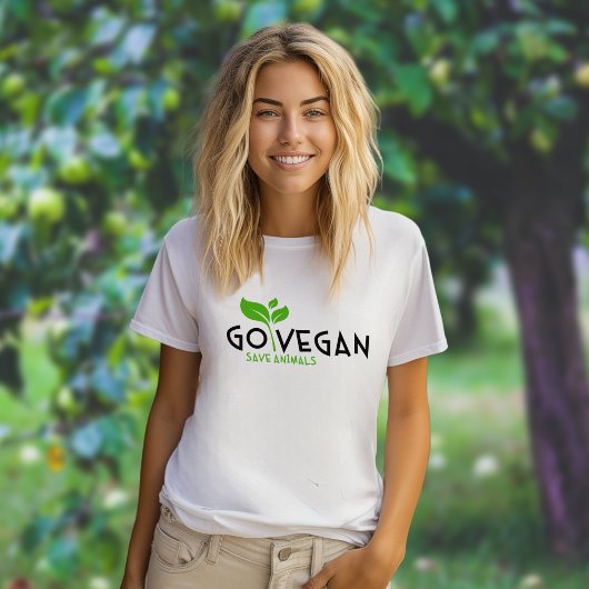 Vegan, Gerettet Tiere, grüner Aktivismus T-Shirt
