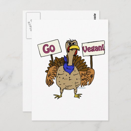 Vegan - Gespräche mit der Türkei Postkarte (Vorne/Hinten)